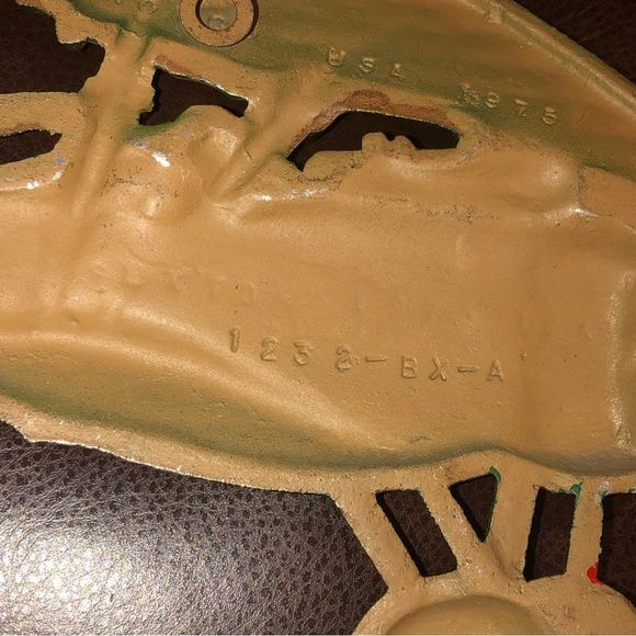 VINTAGE 1970’s Metal Airplane Wall Art Green Biplane with French Flag - Picture 11 of 15